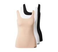 Skiny Camiseta térmica beige oscuro / negro / blanco L beige oscuro / negro / blanco