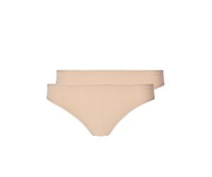 Skiny Damen String 2er Pack Advantage Micro Tanga de Hilo, Beige, 42 2 para Mujer
