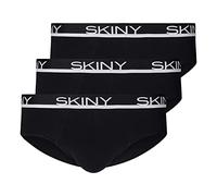 Skiny Herren Brasil Slip 3er Pack Cotton Multipack Cierre, Opaco, Black, M 3 para Hombre