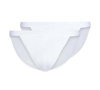 Skiny Tanga de algodón Hilo, Opaco, Blanco (080693), L (Pack de 2) para Hombre