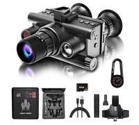 SKIOVEMI Gafas de visión nocturna 4K digitales infrarrojas montadas en la cabeza para adultos, gafas térmicas militares tácticas de visión nocturna con tarjeta de memoria de 32 G