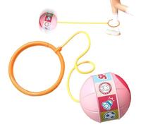 Skip Ball, Led Toy, Light Up Ankle Spinner for Outdoor Fitness Fun, Interactive Blue & Pink Playground Game Teens Kids Adults, Exercise Activity Equipment School Yard Garden Backyard Party Home