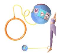 Skip Ball, Led Toy, Light Up Ankle Spinner for Outdoor Fitness Fun, Interactive Blue & Pink Playground Game Teens Kids Adults, Exercise Activity Equipment School Yard Garden Backyard Party Home