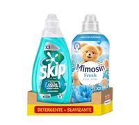 Skip Ciclos Cortos Eficacia Express 37Lav + Mimosin Suavizante Concentrado Azul Vital 56 lavados