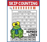 Skip Counting with Number Lines Workbook: Math Practice for Grade 1 and Grade 2