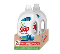 Skip Detergente Líquido Active Clean para Lavadora con Ingredientes de Origen Vegetal 200 Lavados (2 x 100 Lavados)