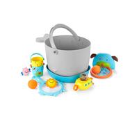 Skip Hop Baby Bath Toy Filled Bucket Bath Toy Bucket Gift Set Grey