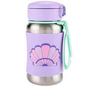 Skip Hop Botella con popote de acero inoxidable estilo Spark - Concha marina