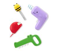 Skip Hop - Juego de herramientas de juguete de 4 piezas para niños a partir de 2 años, juego de herramientas de zoológico