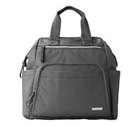 Mochila-bolso-cambiador gris con apertura amplia