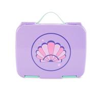 Skip Hop Spark Style Bento Box, juego de almuerzo para niños de 4 piezas con recipientes grandes y pequeños, clips fáciles de abrir y diseño divertido, sin BPA, sin ftalatos y apto para niños, concha