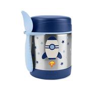 Skip Hop Tarro aislado de comida para bebés, Sparks Rocket, acero inoxidable, capacidad para 11 onzas