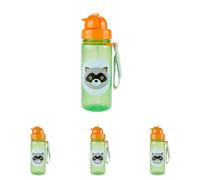Skip Hop Zoo - Botella con pajita, diseño de mapache (Paquete de 4)