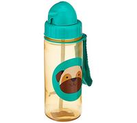 Skip Hop Zoo - Botella con pajita (polipropileno), diseño de pug
