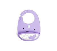 Skip Hop Zoo Fold and Go Silicone Bib, Narwhal