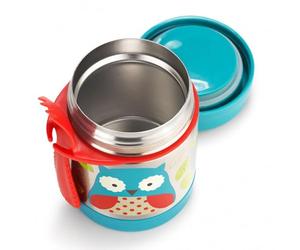 Skip Hop Zoo Tarro de Comida Aislado, Azul (Owl), 325 ml