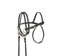 SKIPPI Brida para Hobby Horse - Negro, Hobby Horse Accesorios, Bocado, Riendas, Cuero Ecológico, para Caballo A3