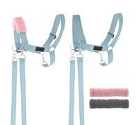 SKIPPI Cabestro para Hobby Horse - Azul Claro, Hobby Horse Accesorios, Halter, Riendas y 2 Protectores de Forro Polar, Talla única