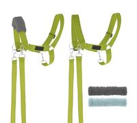 SKIPPI Cabestro para Hobby Horse - Verde Claro, Hobby Horse Accesorios, Halter, Riendas y 2 Protectores de Forro Polar, Talla única