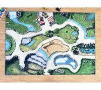 SkippiDoo Alfombra de juegos Zoo - Alfombra para habitación infantil de 200 x 140 cm, ideal para figuras de juego, apto para animales como Schleich®