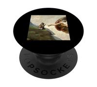 Skippity Paps Gato y Miguel Ángel Creación de Adán Parodia PopSockets PopGrip Adhesivo