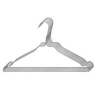 Skippys 100 perchas de alambre plateado con muescas para uso doméstico, limpieza química, venta al por menor