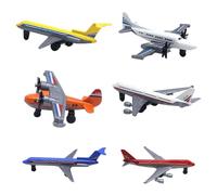 SKIPTHYBER Aviador en miniatura, 6 unidades de aviones de metal para niños, juguete de avión con función de tracción BackDiecast, avión para niños