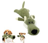 SKIPTHYBER Juguete para perros, dulce juguete de peluche chirriante, juguete antiestrés para calmar y entretenimiento para perros pequeños y cachorros (lobo)