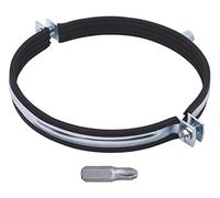 SKIR'CO 1 soporte de tubo con forro de goma para tubos de 168-172 mm, abrazadera de tubo, soporte de tubería para montaje en pared y techo