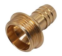 SKIR'CO (1 unidad) rosca macho de latón de 1 pulgada x 20 mm, adaptador de púas de manguera, conector de cola de manguera, rosca BSP