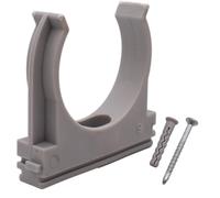 SKIR'CO (15 piezas) Clips de tubo, abrazaderas de plástico para tubos de 50 mm, abrazadera de tubo tipo U, ganchos de manguera, clips de tubo grises