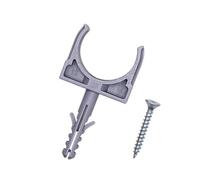 SKIR'CO (16 piezas) clips de tubo, abrazaderas de plástico para tuberías de 25 mm, abrazadera de tubo tipo U, ganchos de manguera, clips de tubo, tornillos incluidos