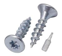 SKIR'CO (300 piezas) Tornillos para madera de acero galvanizado 3,0 x 12 mm, cabeza Torx, cabeza avellanada, tornillos para aglomerado, totalmente roscados