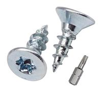 SKIR'CO (300 piezas) Tornillos para madera de acero galvanizado 4,0 x 12 mm, cabeza Torx, cabeza avellanada, tornillos para aglomerado, totalmente roscados