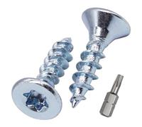 SKIR'CO (300 piezas) Tornillos para madera de acero galvanizado 4,0 x 16 mm, cabeza Torx, cabeza avellanada, tornillos para aglomerado, totalmente roscados