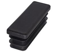 SKIR'CO 40 tapones rectangulares de plástico de 20 x 60 mm, tapas de tubo mate, insertos de tubo rectangulares, tapones para postes de valla, color negro RAL 9005