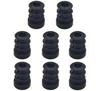 SKIR'CO 8 insertos de tubo de plástico negro con rosca M10 de plástico para tubos redondos de 20 mm de diámetro, tapones para patas de muebles con rosca