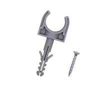 SKIR'CO (8 piezas) clips de tubo, abrazaderas de plástico para tuberías de 16 mm, abrazadera de tubo tipo U, ganchos de manguera, clips de tubo, tornillos incluidos