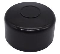 SKIR'CO Tapones para postes de valla, tapas redondas de plástico negro de 48,3 mm para postes de valla redondos, cubiertas de postes de valla, color negro RAL 9005 (30 unidades)
