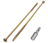 SKIR'CO Tornillos Universales para Madera Amarilla, Cabeza Avellanada Torx, Tipo 17, Tornillos Aglomerados (10 Piezas)