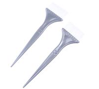 SKISUNO 10 Aplicadores de Tinte para Cabello Cerdas de Nailon, Color Plateado, Cepillos Profesionales Aplicación de Aceite, Kit de 10 Unidades para Salón y Uso Doméstico