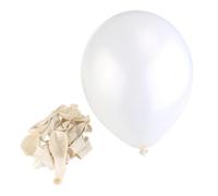 SKISUNO 100 piezas Unidades Globos de Látex Blancos para Fiestas Decoraciones Bodas y Celebraciones Llenables con Juguetes Infantiles