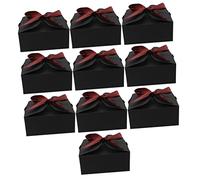 SKISUNO 10piezas Cajas De Obsequio Para Propuesta De Dama De Honor Cajas De Obsequio Pequeñas Para Embalaje De Contenedor Para Cosméticos Negros