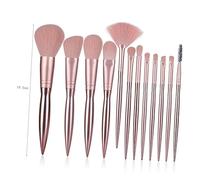 SKISUNO 12piezas Brochas De Maquillaje Kit De Brocha Para Polvos Para Mujer Con Bolsa