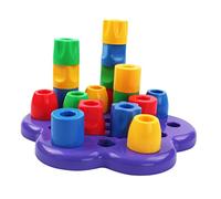 SKISUNO 1Pieza Apilamiento de Juguete Educativo de Geometría Bloques Coloridos Interactivo para Bebés
