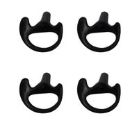SKISUNO 2 Pares Tapón de Silicona Negro para Auricular Ajuste Seguro | No Bloquea el Canal Auditivo, Audio Claro, Flexible para Ejercicio Intenso, Compatible Tubo de Bobina Acústica