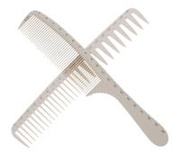 SKISUNO 2 Peines para Cortar el Cabello Grueso con Dientes Anchos y Finos, Antiestáticos, Ligeros y Fáciles de Peinar para Uso en Salón de Peluquería