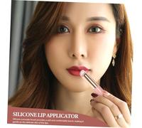 SKISUNO 2 piezas Cepillo de Silicona para Labios Aplicador Preciso y Portátil con Cabezal Redondo para Maquillaje y Corrector de Labios Herramienta Versátil para Labiales y Bálsamos