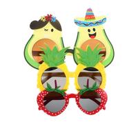 SKISUNO 2 Piezas Gafas de Fiesta Verano Diseño Tropical de Árbol y Flamenco, Plástico Resistente, Fáciles de Guardar para Reuniones y Fiestas de Verano