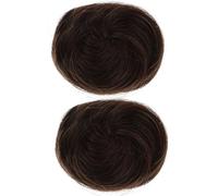 SKISUNO 2 Piezas Moños Postizos Clip Garra para Mujer Extensión de Cabello Moño Pequeño Color Marrón Claro Pinzas Uso Diario y Ocasiones Obsequios